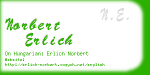 norbert erlich business card